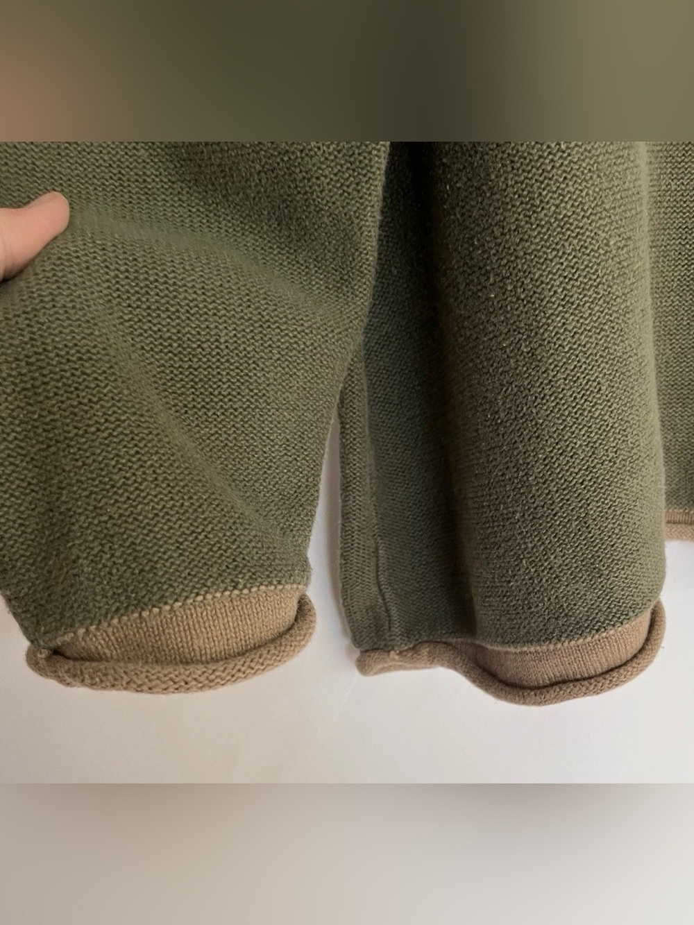 Vintage C.J. Banks Women's Green Striped Roll Neck Sweater Apple Teachercore 1X - Picture 5 of 5